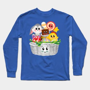 Easter Kids Easter Basket Easter Kawaii Long Sleeve T-Shirt